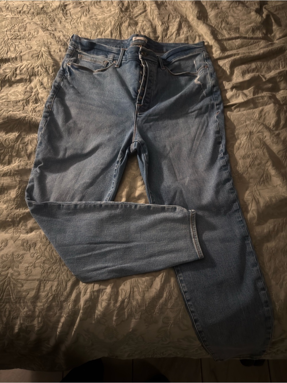 Good American Light Blue Women's High-Rise Jeans Straight Leg